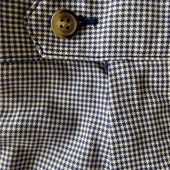 Donald Ross Men's size 36 Navy White St Martin’s Gingham Check - Picture 2 of 4